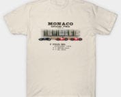 1961 Monaco Grand Prix shirt featuring Stirling Moss, Richie Ginther, and Phil Hill