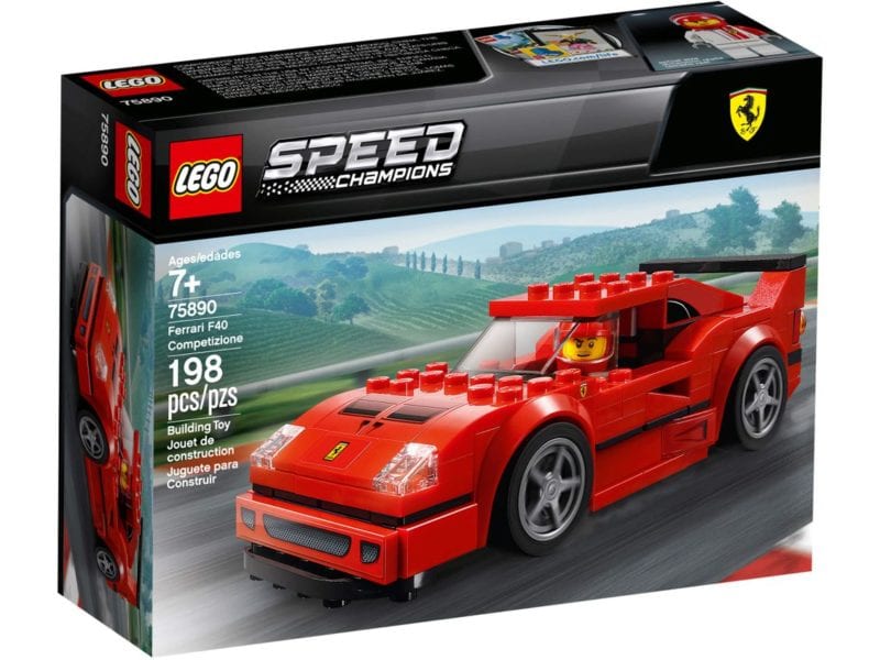 box cover of the lego f40 competizione