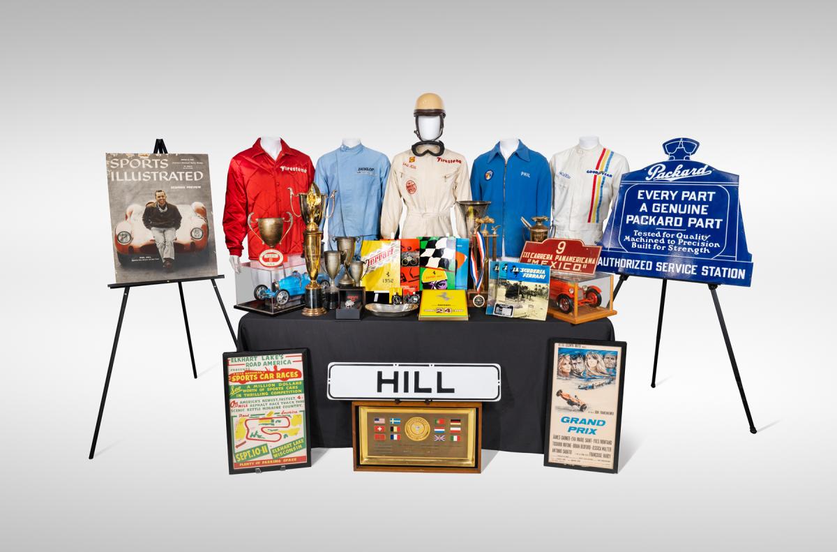 several items from the Phil Hill Automobilia Auction by Gooding & Co